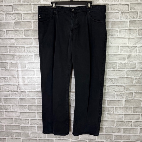 AG Adriano Goldschmied The Protege Straight Leg 5 Pocket Black Jeans Men 40 x 30 - Picture 1 of 11